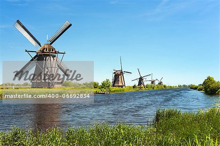 A windmills at Kinderdijk.