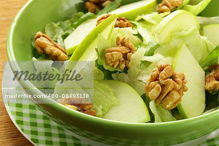 waldorf salad with apples, walnuts and cheese