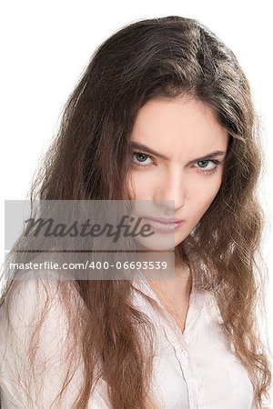 beautiful and unhappy young woman