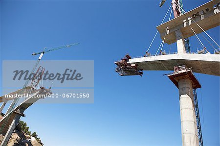 Bridge of a high speed railway under construction