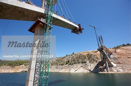 Bridge of a high speed railway under construction