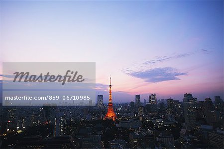 Tokyo Tower and cityscape