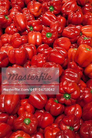 Pile of red bell peppers Pile of red bell peppers