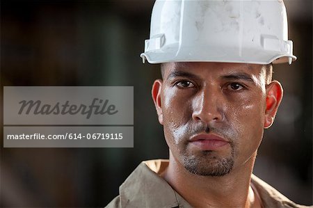 Industrial worker in plant