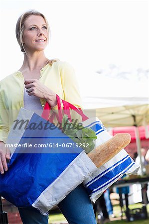 Woman shopping at farmer's market