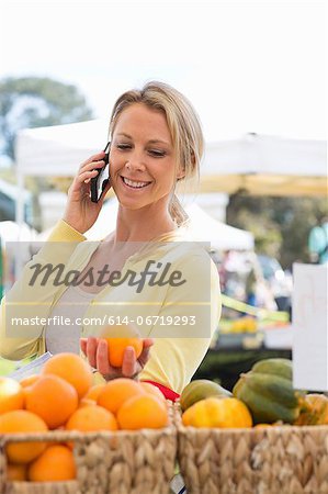 Woman shopping at farmer's market