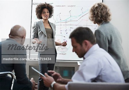 Businesswoman talking in meeting