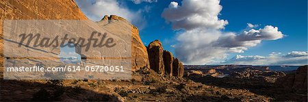 Jeep Arch in desert rock formations