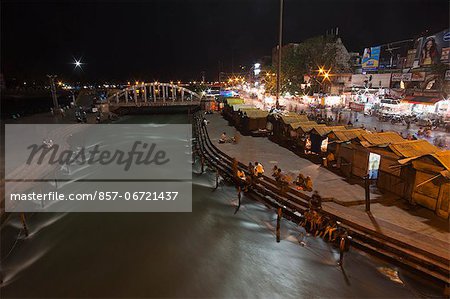 Ghats at River Ganges, Haridwar, Uttarakhand, India