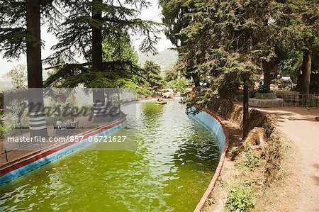 Artificial canal at Company Bagh in Mussoorie, Uttarakhand, India