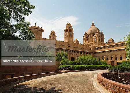 Facade of a palace, Umaid Bhawan Palace, Jodhpur, Rajasthan, India