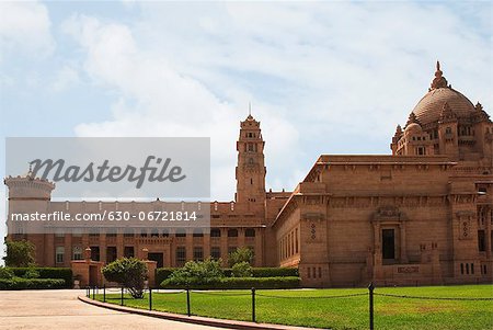 Facade of a palace, Umaid Bhawan Palace, Jodhpur, Rajasthan, India