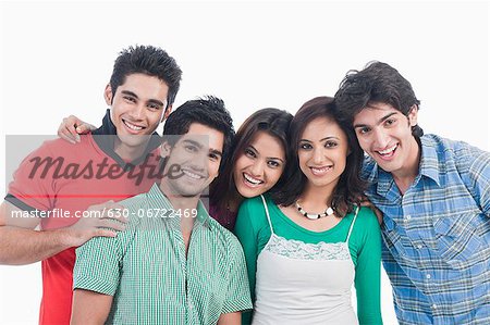 Group of friends smiling together