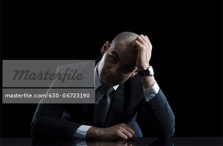 Portrait of a businessman looking worried