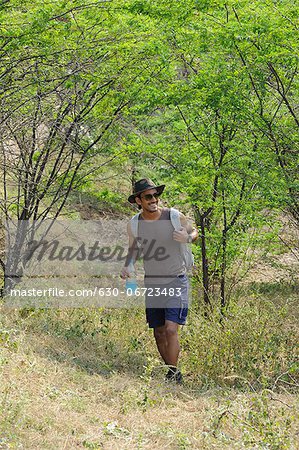 Hiker in a forest