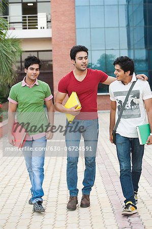 University students walking in university campus
