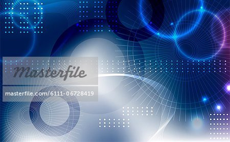 Illuminated background with blue circles Illuminated background with blue circles