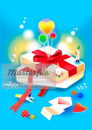 Gifts With Heart Shape Balloon