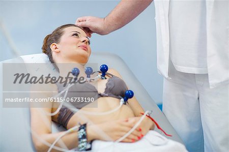 Patient with electrocardiogram