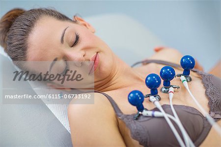 Patient with electrocardiogram