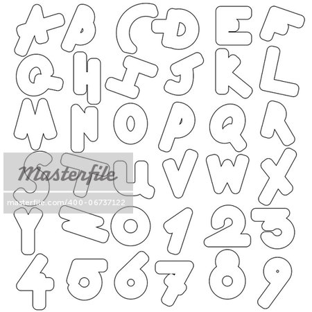 Decorative alphabet vector  set