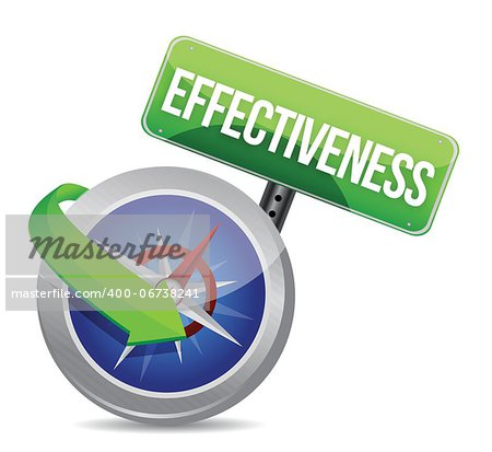 effectiveness Glossy Compass illustration design over white
