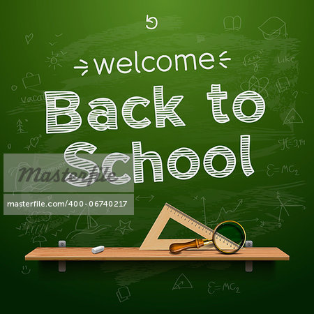 Back to school background, vector Eps10 illustration.