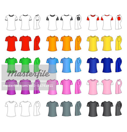 Outline t-shirt vector illustration isolated on white. EPS8 file available.  You can change the color or you can add your logo easily.