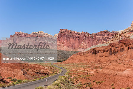 Road trough Capitol Reef National Park, USA