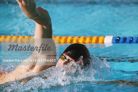 Swimmer Doing Front-Crawl
