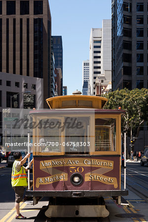 California St. Cable Car Number 50, San Francisco, California, USA