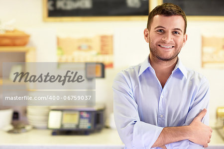 Young man in a store