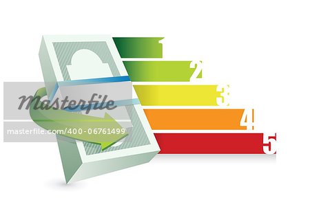 financial business graph illustration design over a white background