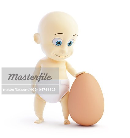 baby egg  on a white background