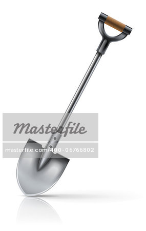 shovel tool for gardening work isolated on white background - EPS10 vector illustration