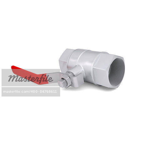 Ball valve. Isolated render on a white background