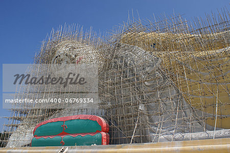 Construction of a Buddha statue, Monywa, Myanmar, Asia