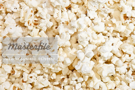 Macro of yummy popcorn background