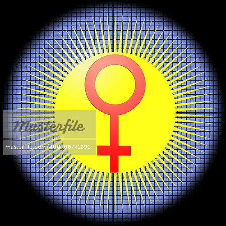 Venus Mirror  Icon on Checkered Background
