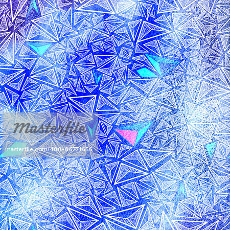 seamless graphic white triangles on a blue textural background