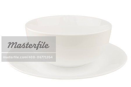 White bowl isolated on a white background