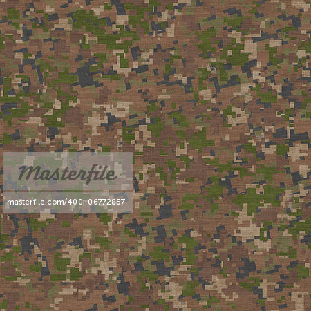 Camouflage in Traditional Swampy Green and Beige. Seamless Tileable Texture.