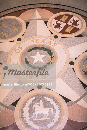 View of the floor inside the Rotunda of the Texas state capitol building, Austin, Texas, USA View of the floor inside the Rotunda of the Texas state capitol building, Austin, Texas, USA