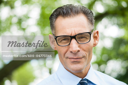 Portrait of Businessman Outdoors, Mannheim, Baden-Wurttemberg, Germany