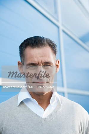 Portrait of Businessman Outdoors, Mannheim, Baden-Wurttemberg, Germany