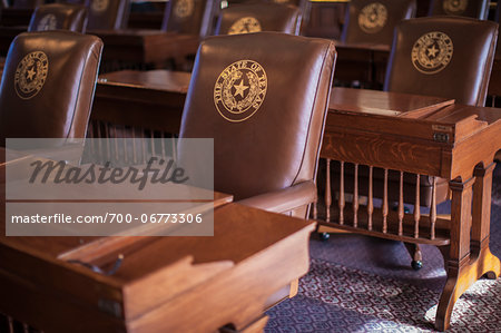 View inside the house of representatives of the Texas state capitol building, Austin, Texas, USA