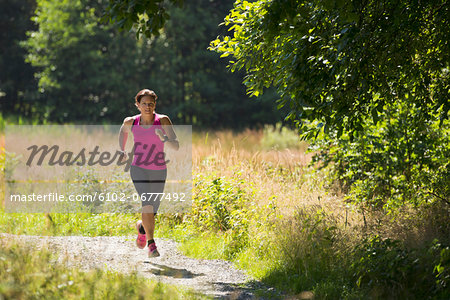 Woman jogging in park