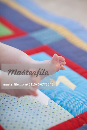 Feet of baby boy, Munich, Bavaria, Germany