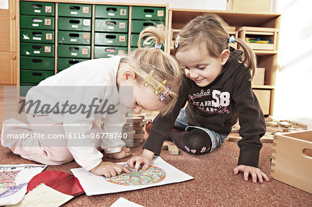 Children In Nursery School, Kottgeisering, Bavaria, Germany, Europe