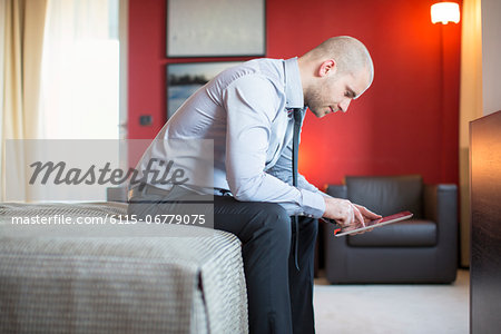 Businessman Using Tablet PC, Osijek, Croatia